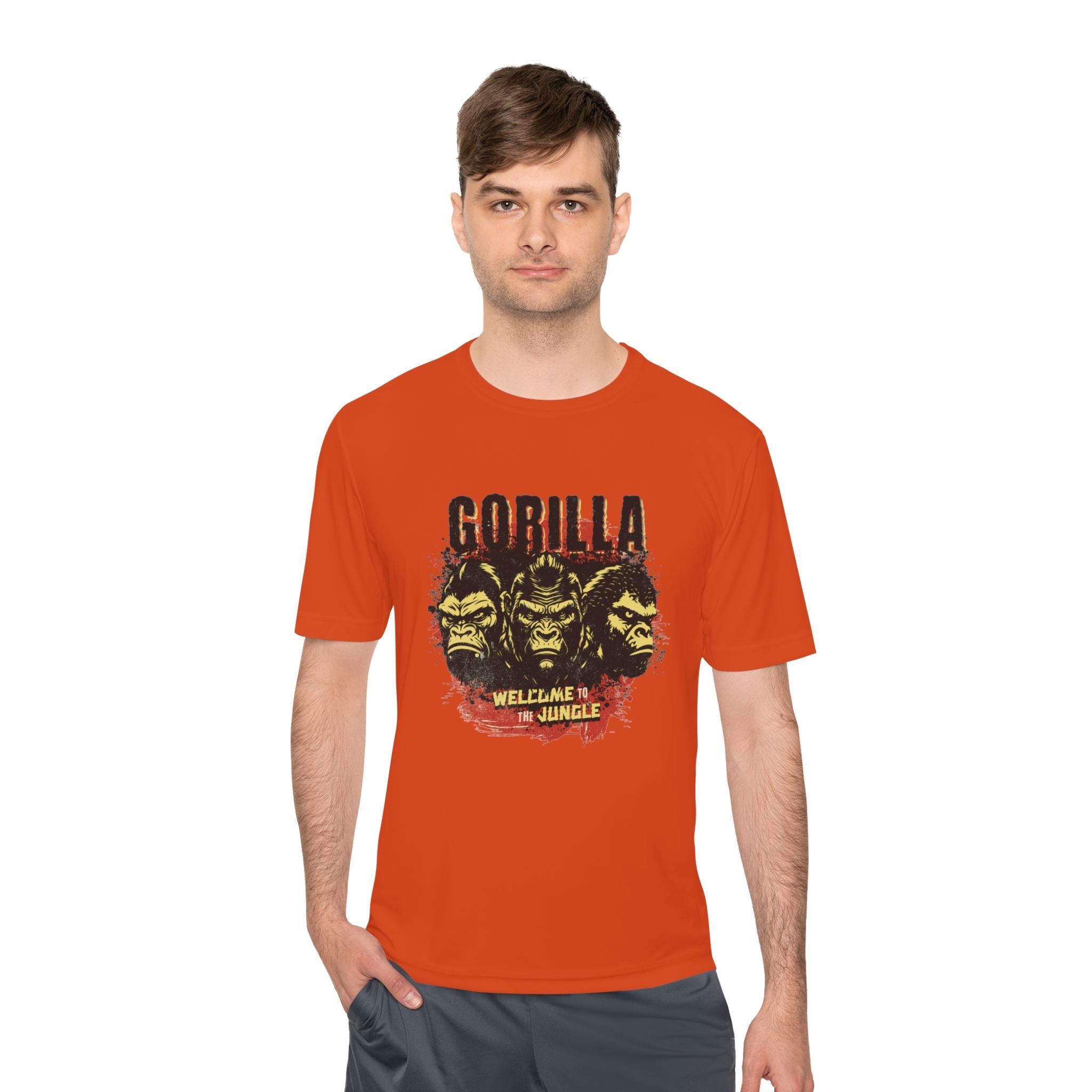 Gorilla Graphic Tee, Fun Unisex Wicking T-shirt for Jungle Lovers, Adventure Wear, Cool Gift for Animal Lovers, Summer Style
