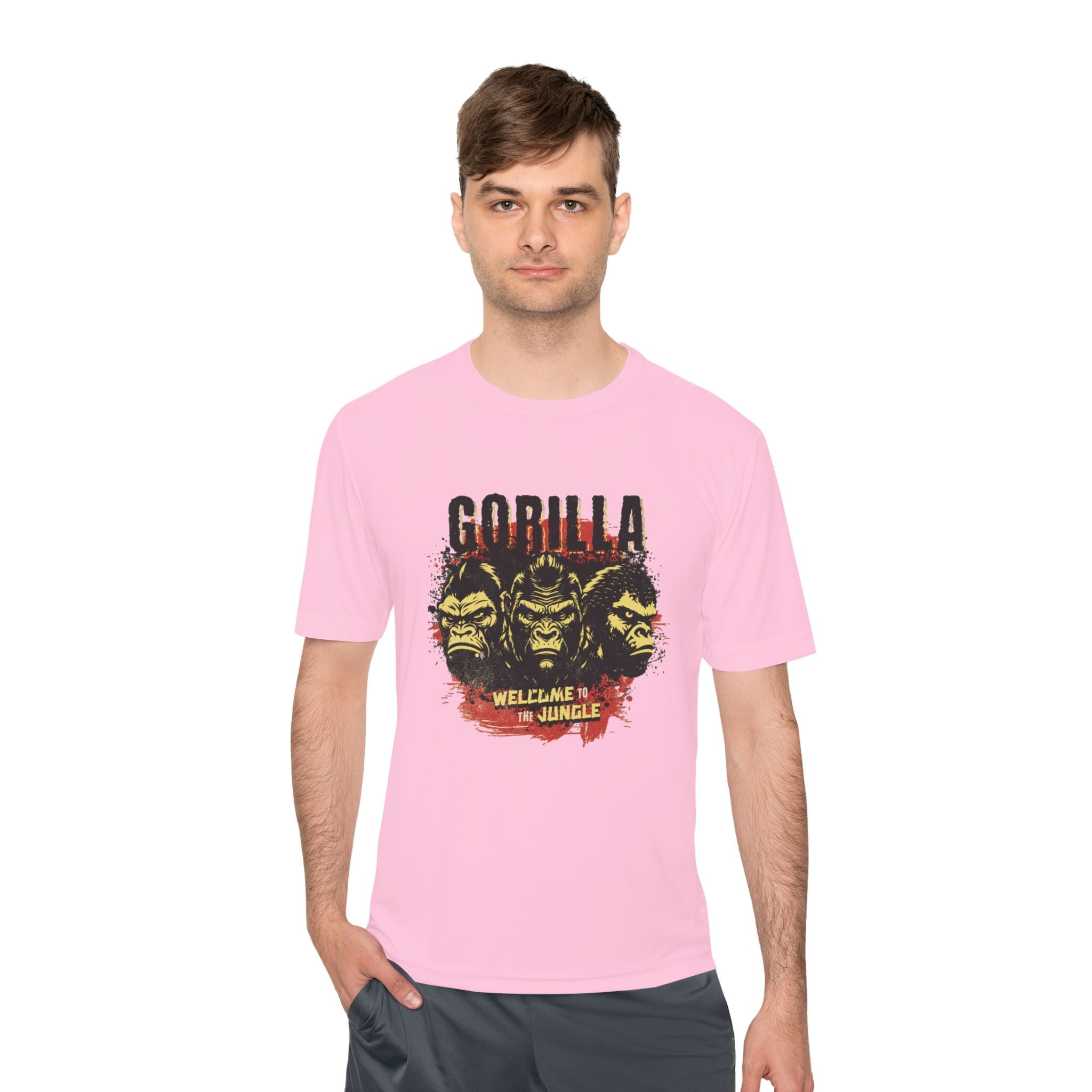 Gorilla Graphic Tee, Fun Unisex Wicking T-shirt for Jungle Lovers, Adventure Wear, Cool Gift for Animal Lovers, Summer Style
