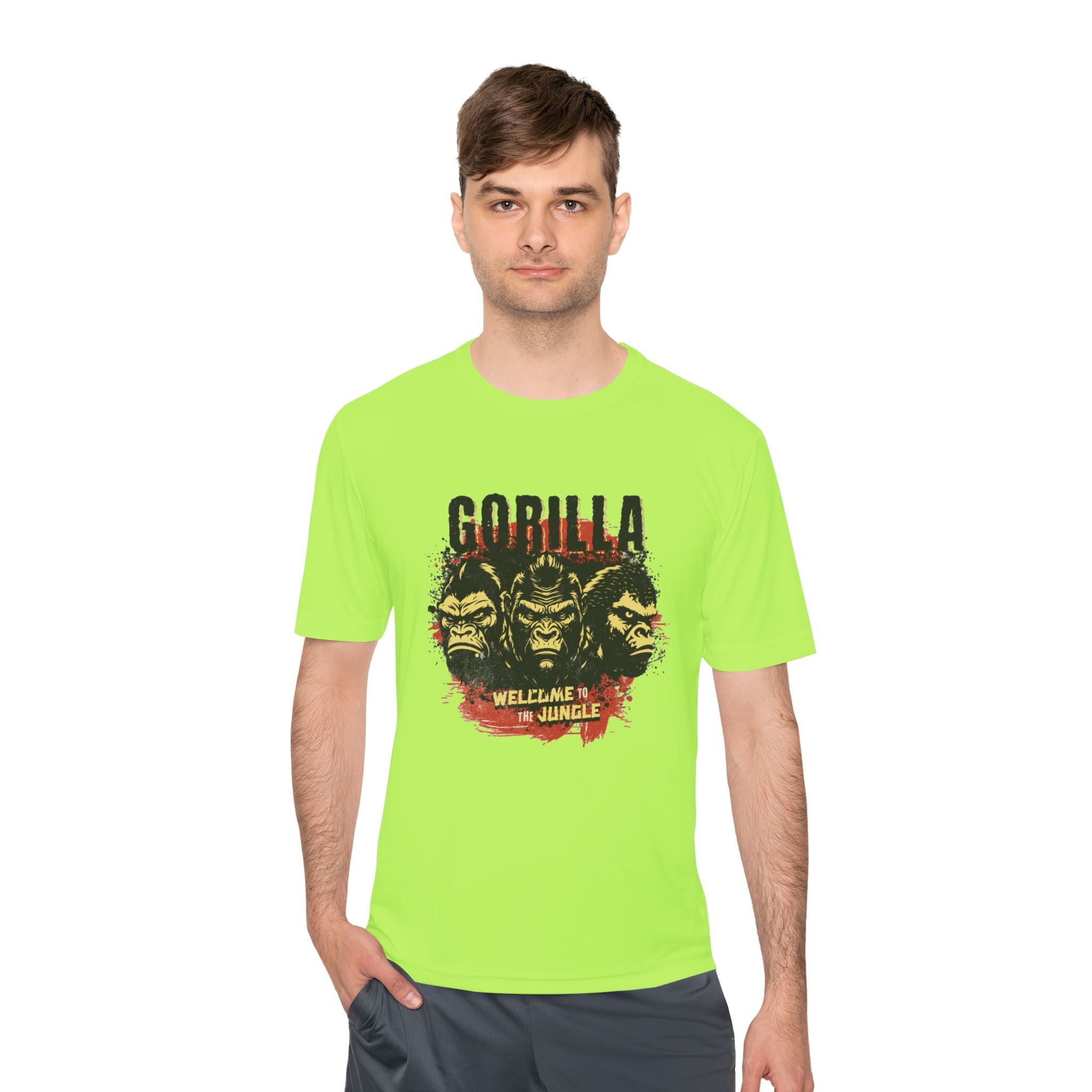 Gorilla Graphic Tee, Fun Unisex Wicking T-shirt for Jungle Lovers, Adventure Wear, Cool Gift for Animal Lovers, Summer Style