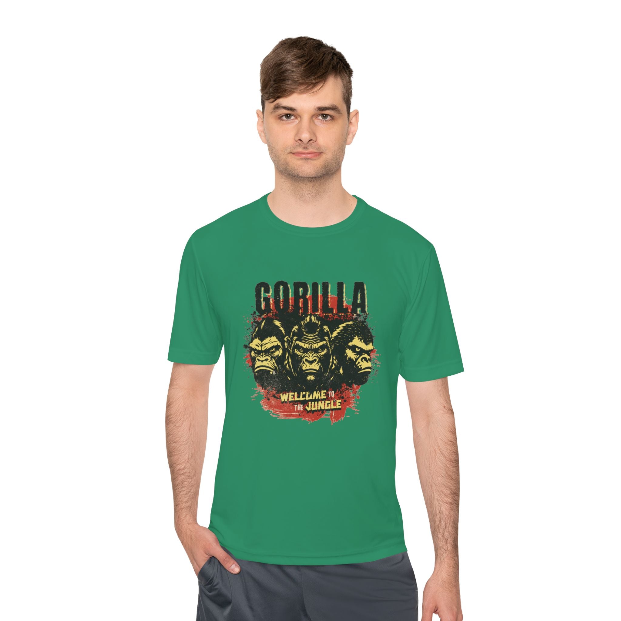 Gorilla Graphic Tee, Fun Unisex Wicking T-shirt for Jungle Lovers, Adventure Wear, Cool Gift for Animal Lovers, Summer Style