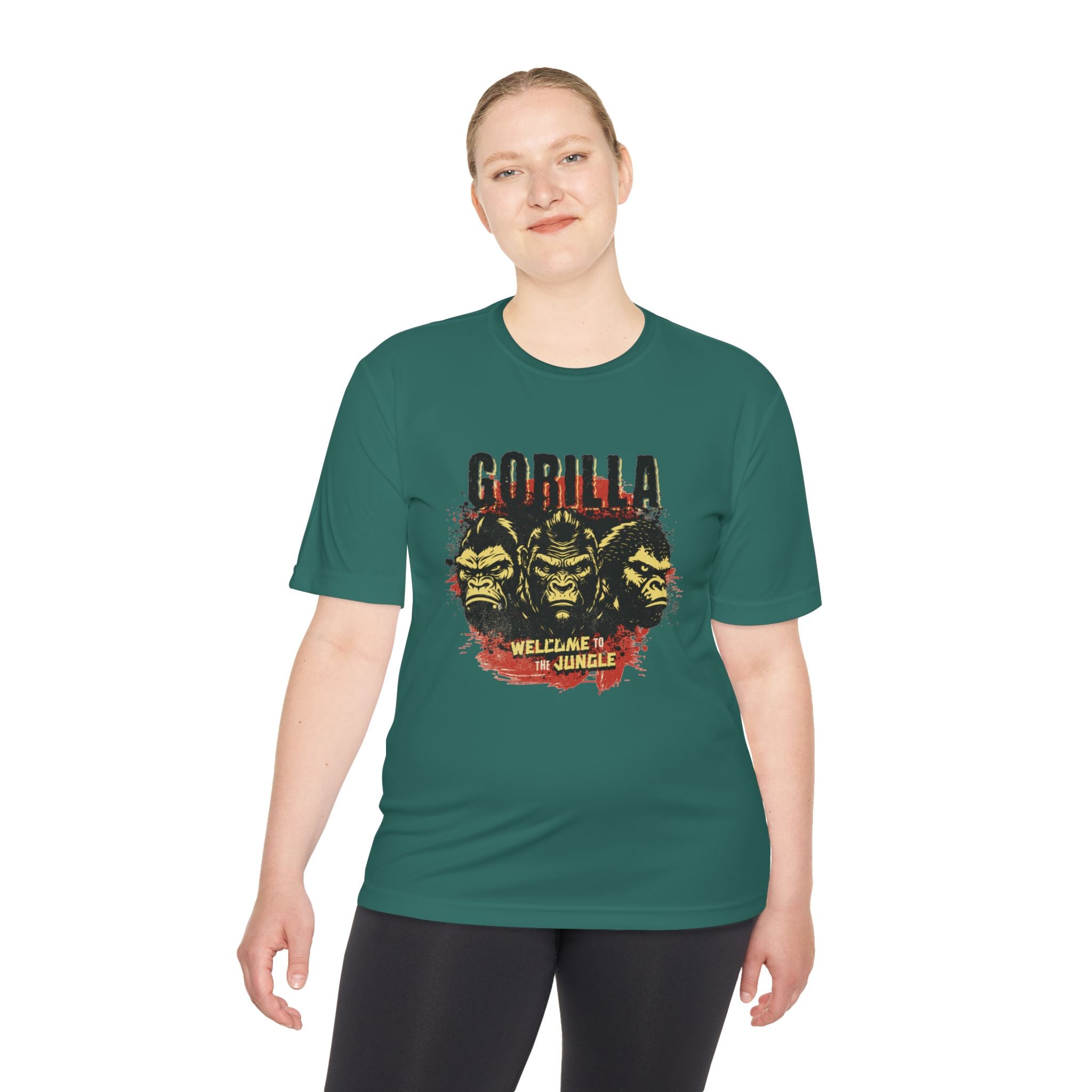 Gorilla Graphic Tee, Fun Unisex Wicking T-shirt for Jungle Lovers, Adventure Wear, Cool Gift for Animal Lovers, Summer Style