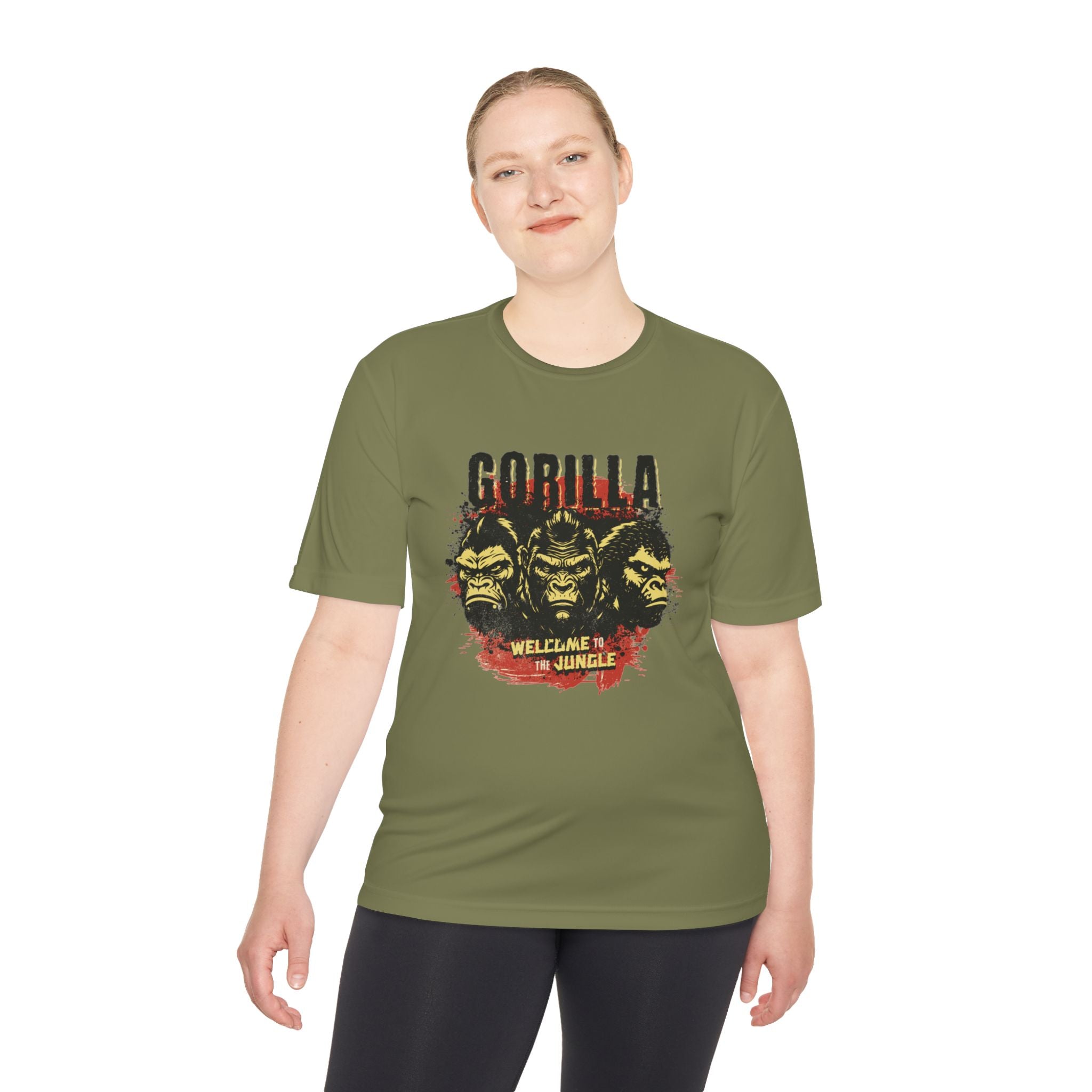 Gorilla Graphic Tee, Fun Unisex Wicking T-shirt for Jungle Lovers, Adventure Wear, Cool Gift for Animal Lovers, Summer Style