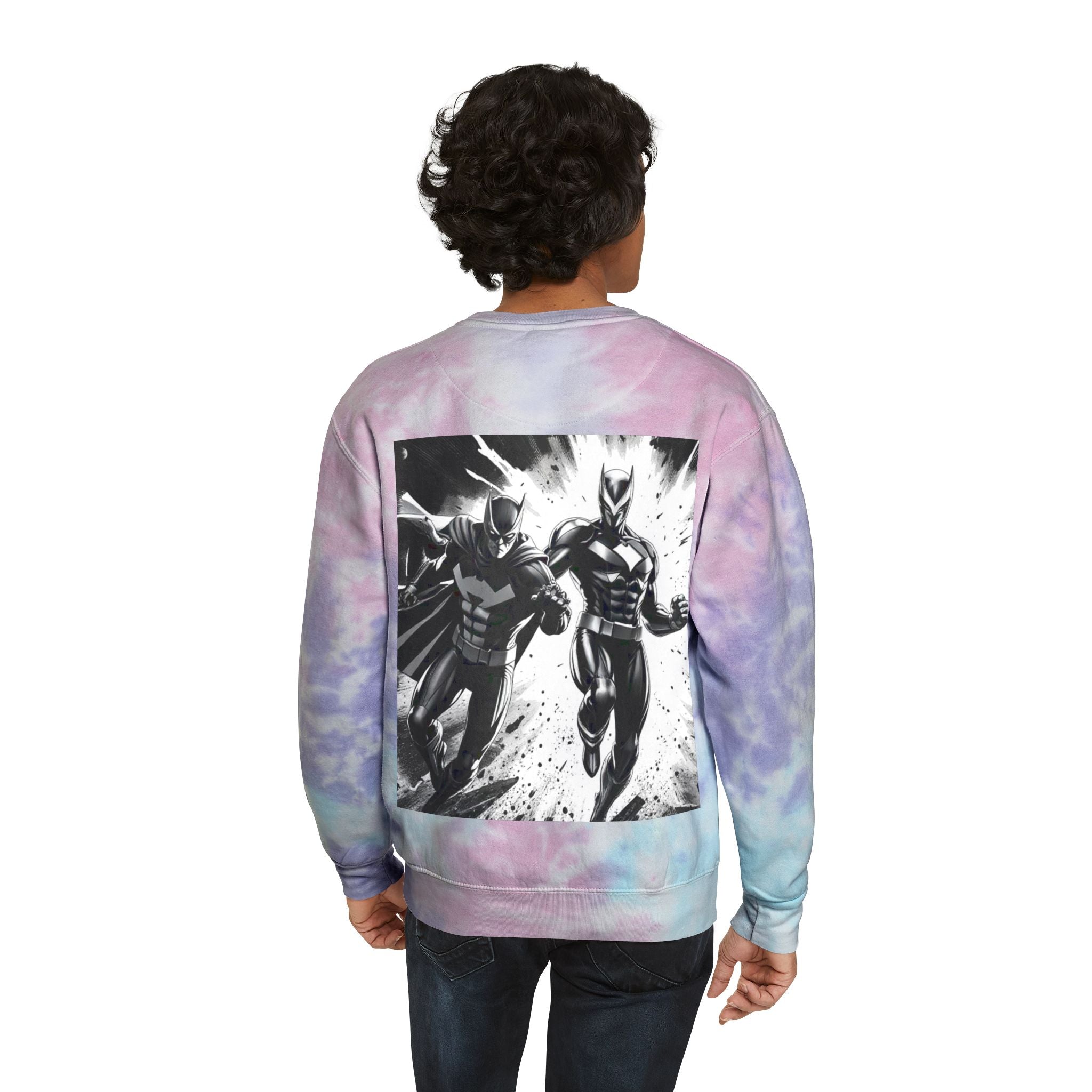 Art is Work Tie-Dye Sweatshirt, Unisex Graphic Sweater, Trendy Artsy Apparel, Gift for Creatives, Comic Lovers, Casual Wear