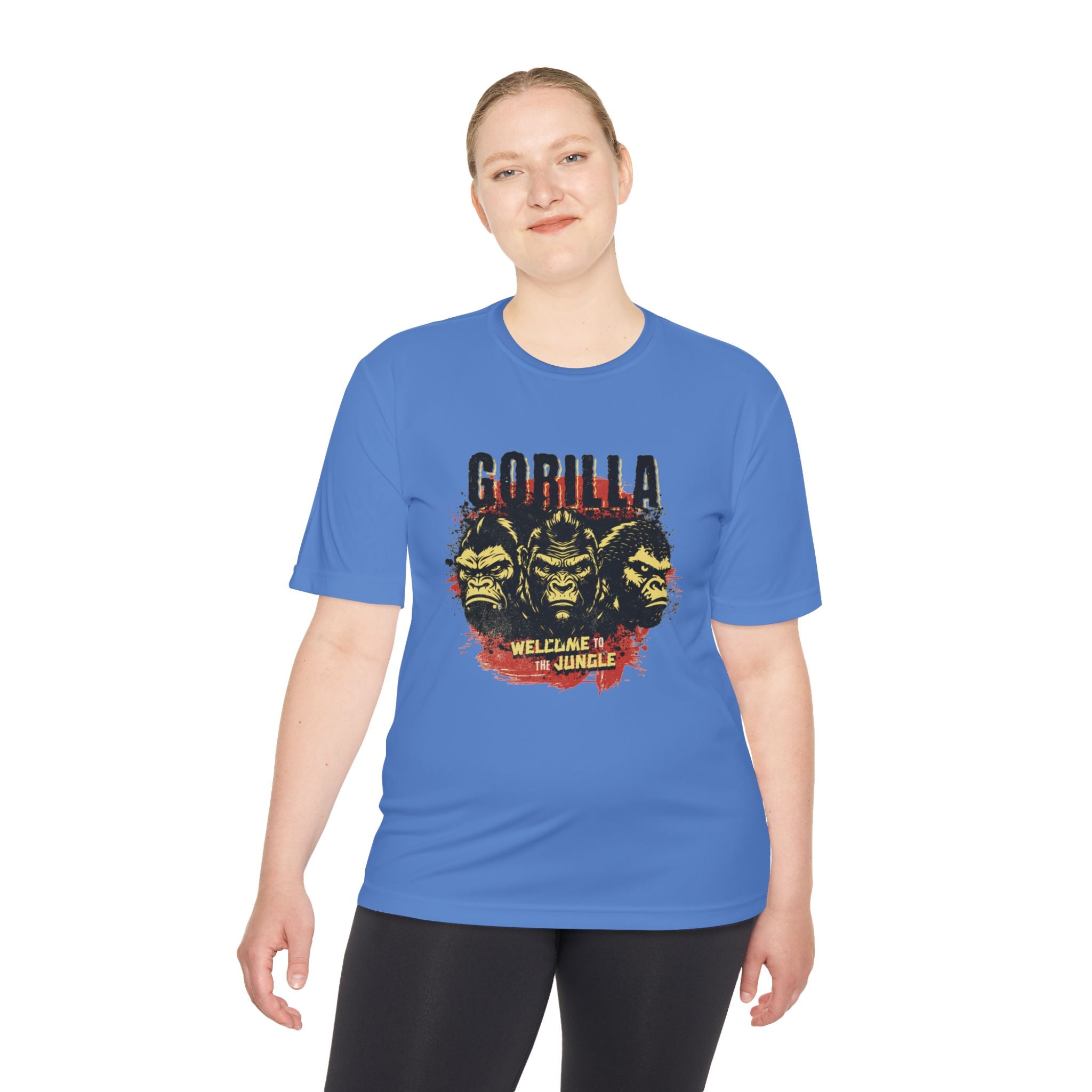 Gorilla Graphic Tee, Fun Unisex Wicking T-shirt for Jungle Lovers, Adventure Wear, Cool Gift for Animal Lovers, Summer Style