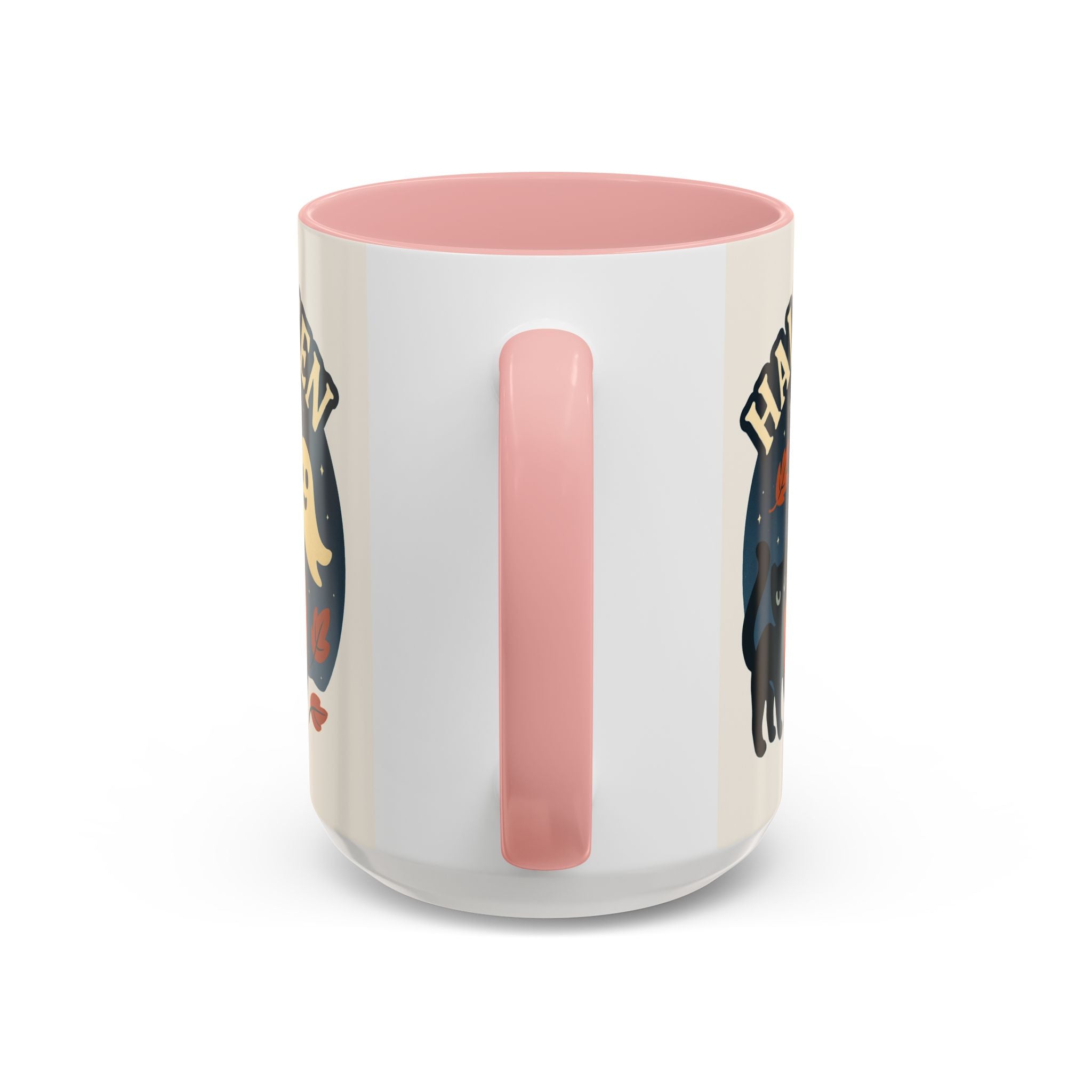 Halloween Accent Coffee Mug - Spooky Pumpkin Design, Ghosts & Cats, Perfect for Fall Decor, Halloween Gift, Cozy Sips