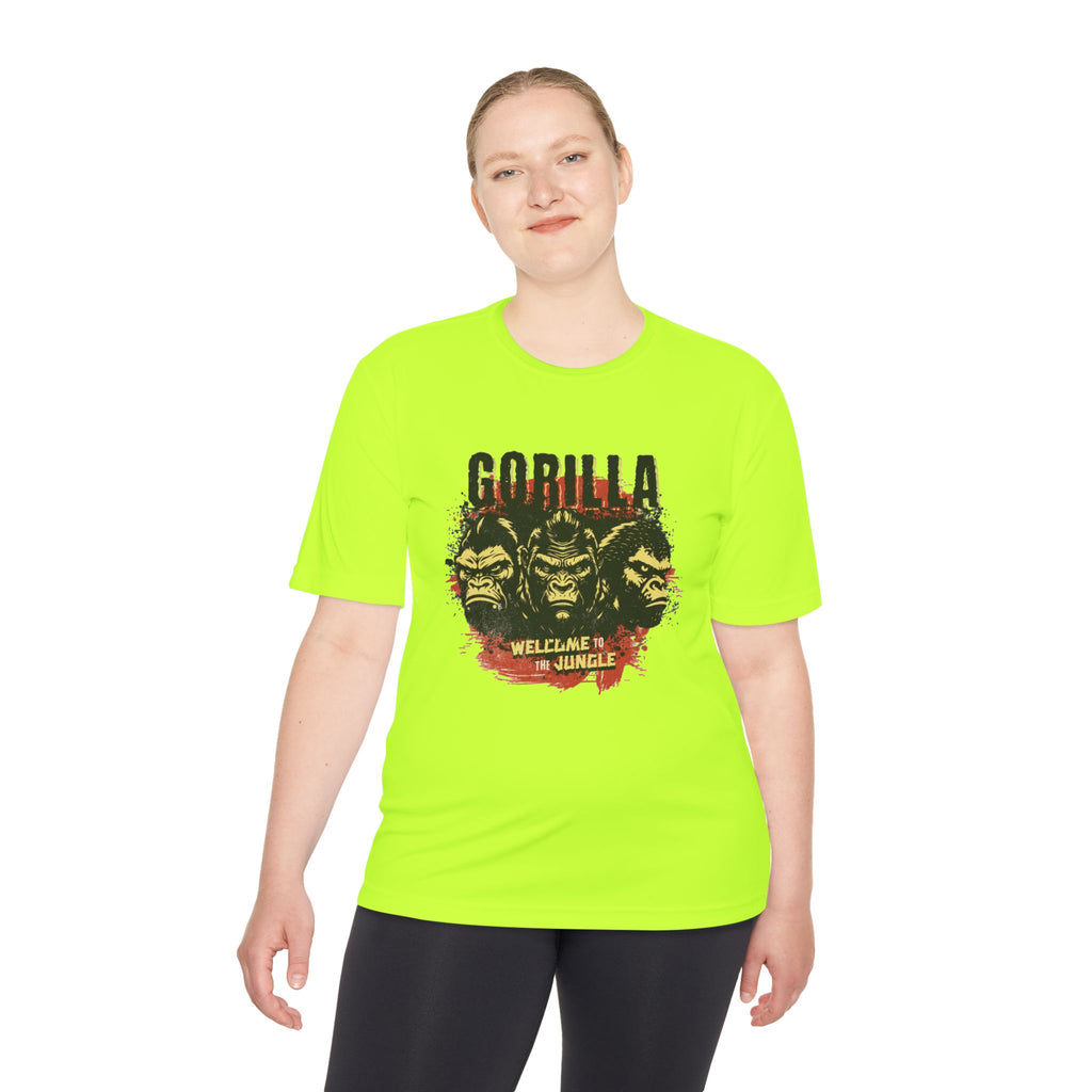 Gorilla Graphic Tee, Fun Unisex Wicking T-shirt for Jungle Lovers, Adventure Wear, Cool Gift for Animal Lovers, Summer Style
