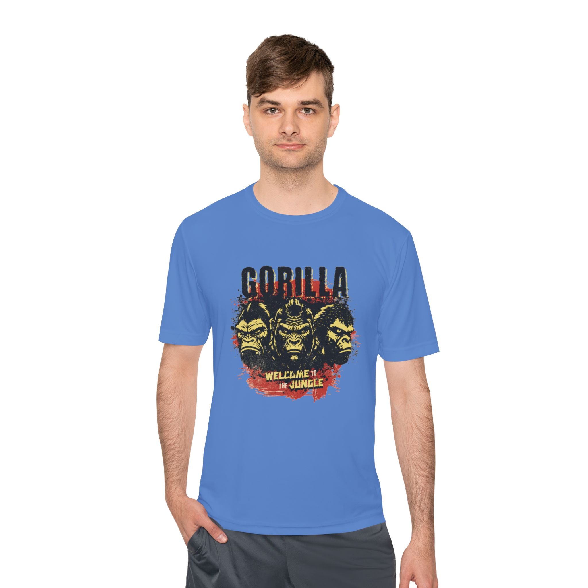 Gorilla Graphic Tee, Fun Unisex Wicking T-shirt for Jungle Lovers, Adventure Wear, Cool Gift for Animal Lovers, Summer Style