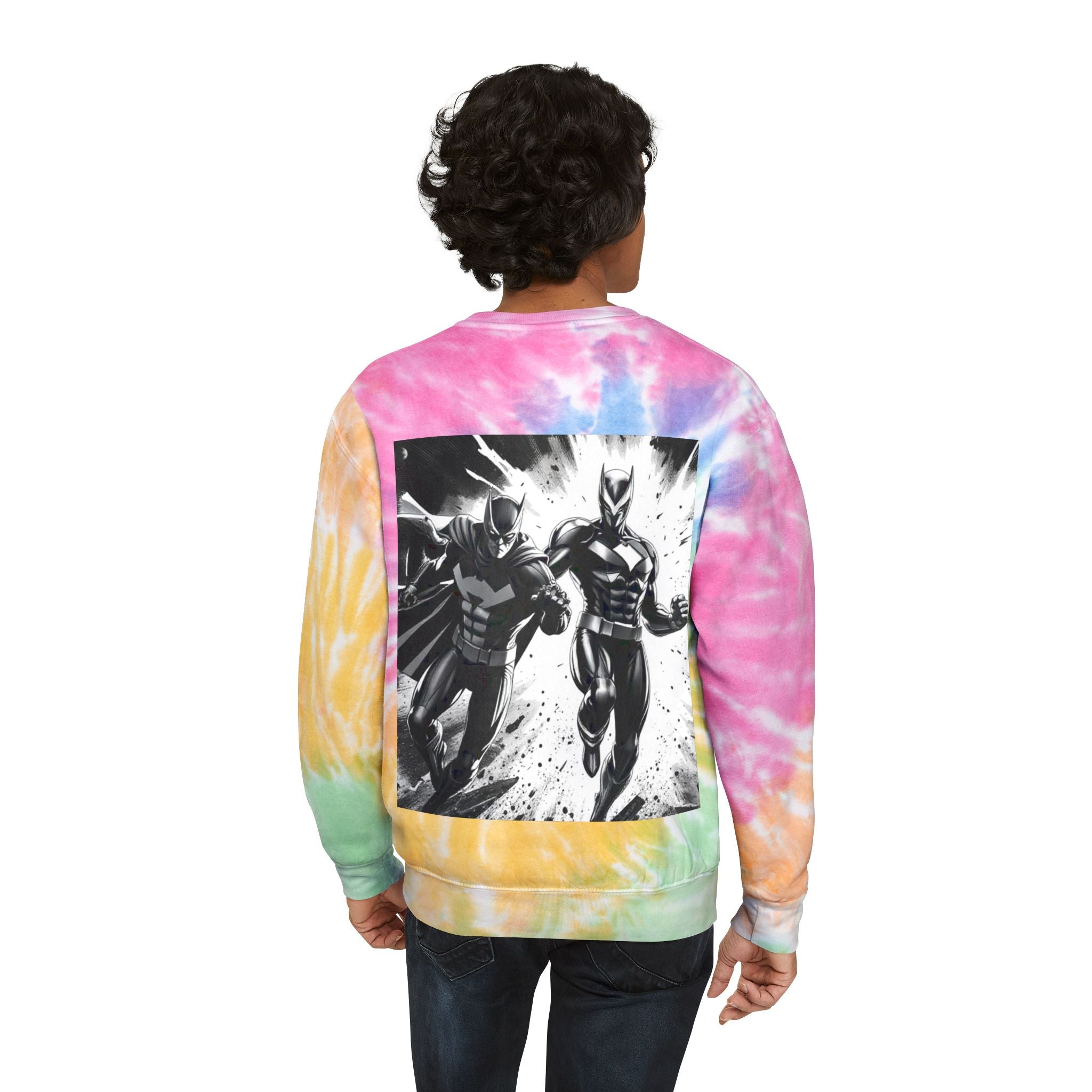 Art is Work Tie-Dye Sweatshirt, Unisex Graphic Sweater, Trendy Artsy Apparel, Gift for Creatives, Comic Lovers, Casual Wear