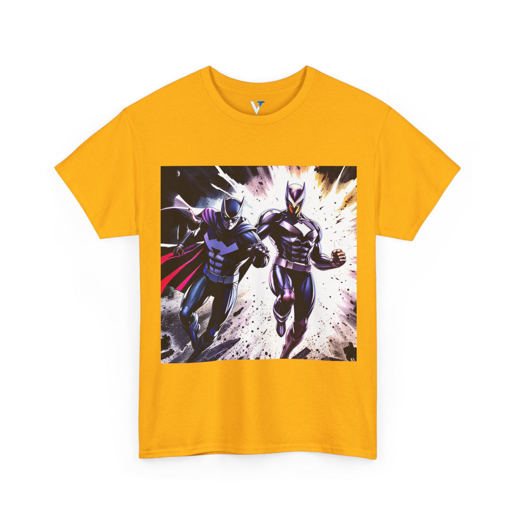 Dynamic Superhero Unisex Heavy Cotton Tee, Comic Tee, Graphic T-shirt, Birthday Gift, Fan Merch, Casual Wear