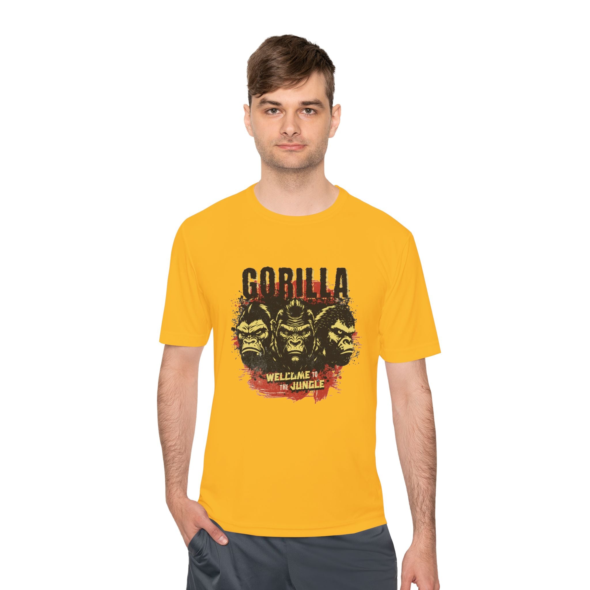 Gorilla Graphic Tee, Fun Unisex Wicking T-shirt for Jungle Lovers, Adventure Wear, Cool Gift for Animal Lovers, Summer Style