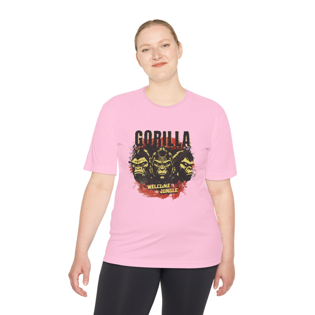 Gorilla Graphic Tee, Fun Unisex Wicking T-shirt for Jungle Lovers, Adventure Wear, Cool Gift for Animal Lovers, Summer Style