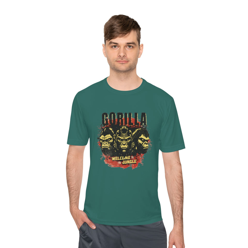 Gorilla Graphic Tee, Fun Unisex Wicking T-shirt for Jungle Lovers, Adventure Wear, Cool Gift for Animal Lovers, Summer Style