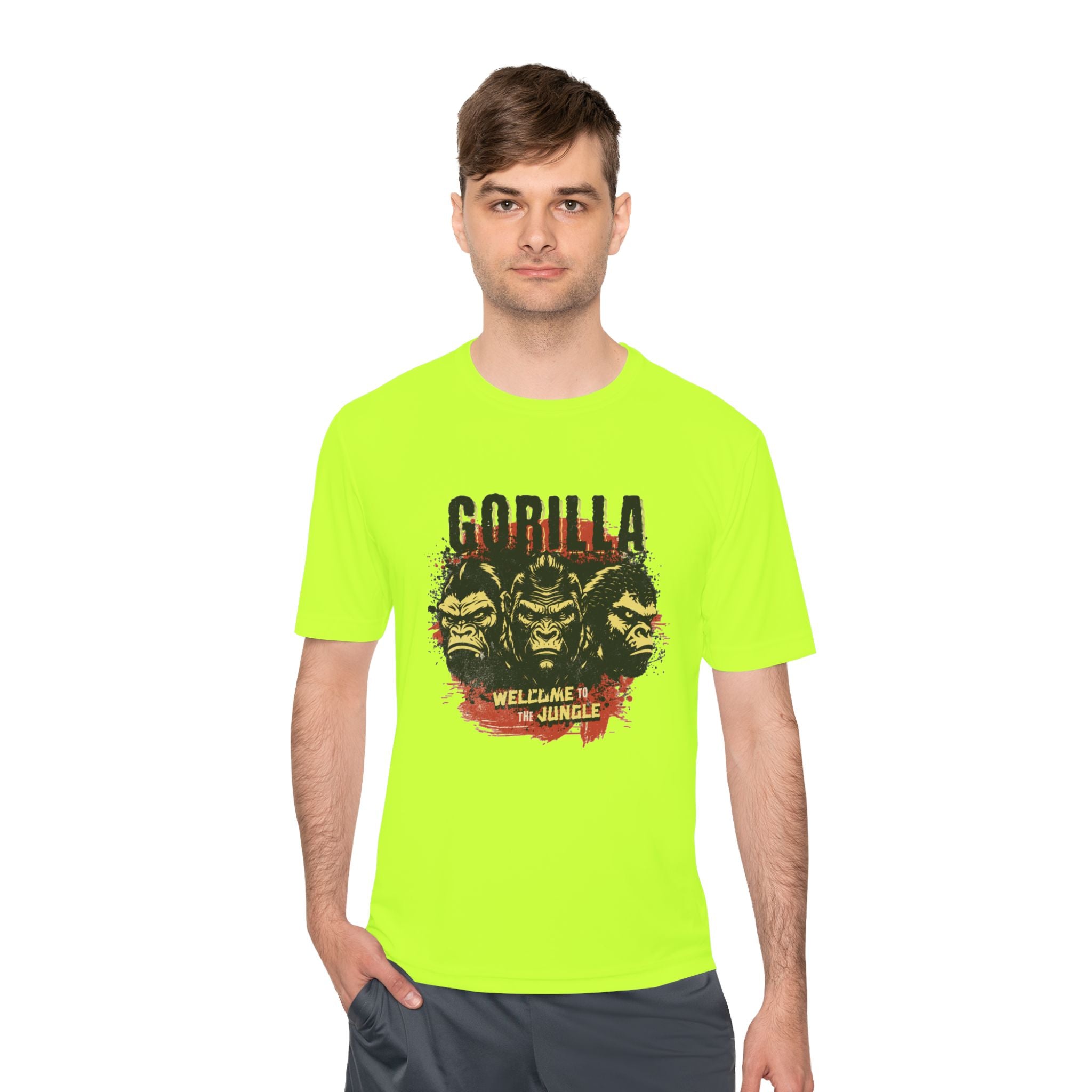 Gorilla Graphic Tee, Fun Unisex Wicking T-shirt for Jungle Lovers, Adventure Wear, Cool Gift for Animal Lovers, Summer Style