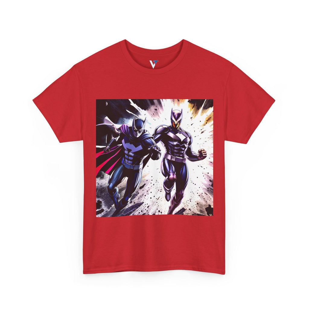 Dynamic Superhero Unisex Heavy Cotton Tee, Comic Tee, Graphic T-shirt, Birthday Gift, Fan Merch, Casual Wear
