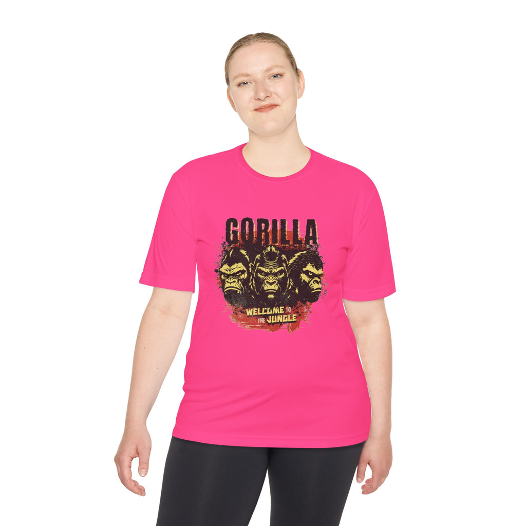 Gorilla Graphic Tee, Fun Unisex Wicking T-shirt for Jungle Lovers, Adventure Wear, Cool Gift for Animal Lovers, Summer Style