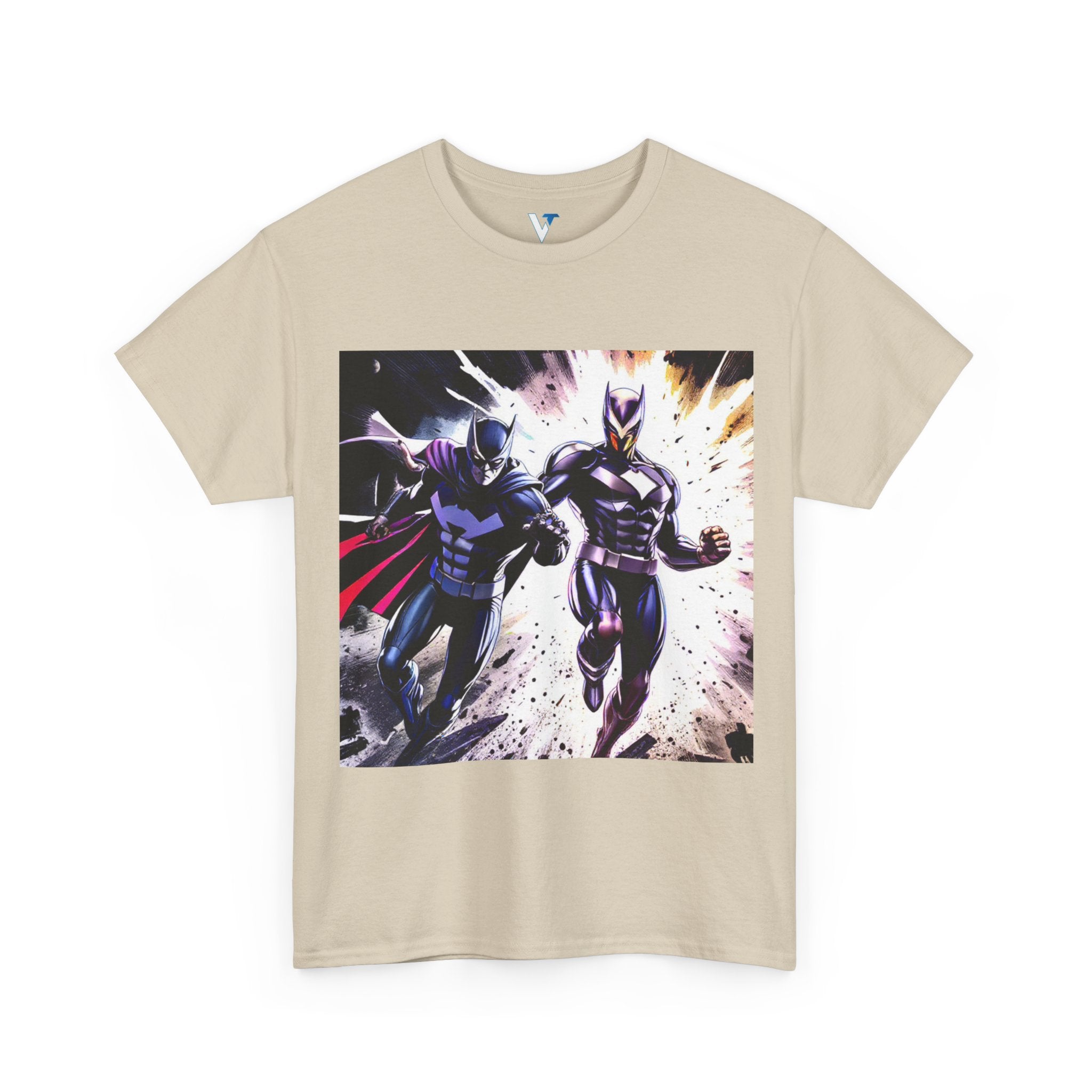 Dynamic Superhero Unisex Heavy Cotton Tee, Comic Tee, Graphic T-shirt, Birthday Gift, Fan Merch, Casual Wear