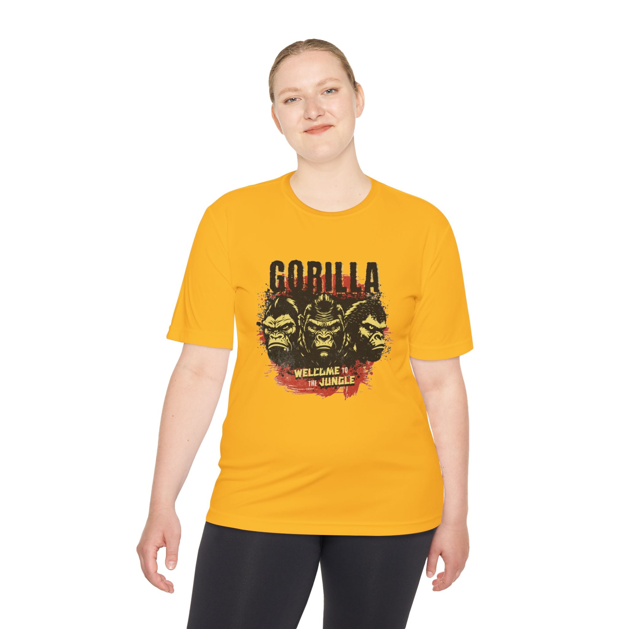 Gorilla Graphic Tee, Fun Unisex Wicking T-shirt for Jungle Lovers, Adventure Wear, Cool Gift for Animal Lovers, Summer Style