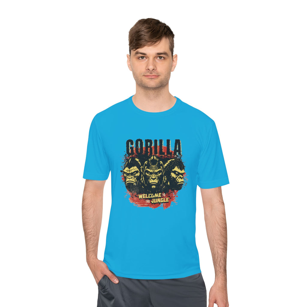 Gorilla Graphic Tee, Fun Unisex Wicking T-shirt for Jungle Lovers, Adventure Wear, Cool Gift for Animal Lovers, Summer Style