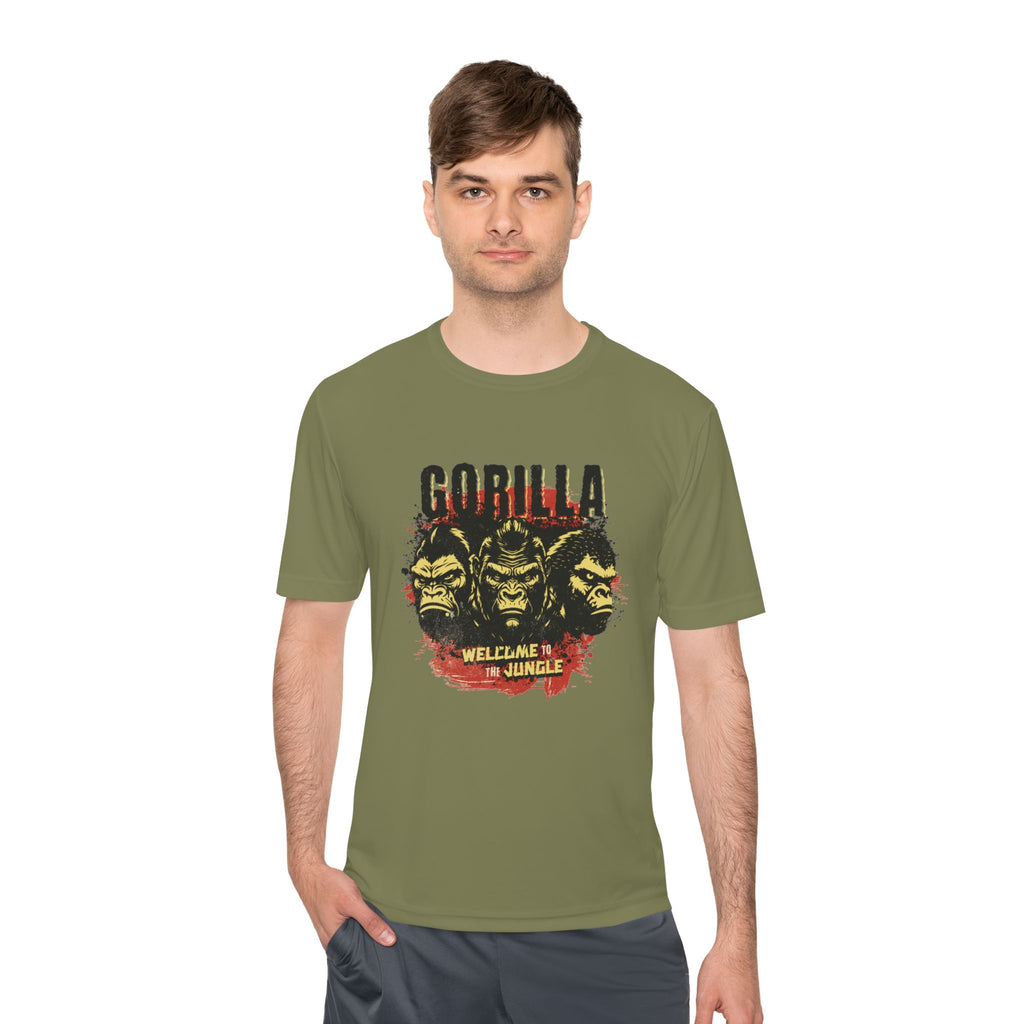 Gorilla Graphic Tee, Fun Unisex Wicking T-shirt for Jungle Lovers, Adventure Wear, Cool Gift for Animal Lovers, Summer Style